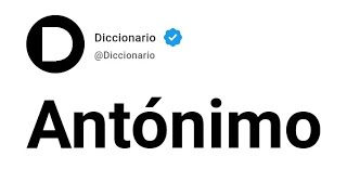 Antónimo Significado En Español [upl. by Dumond]