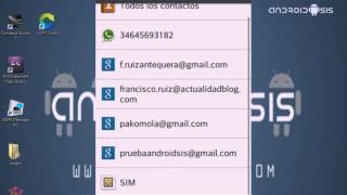 Opciones de visualización de los contactos en Android [upl. by Idzik]
