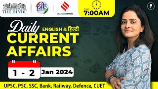 1  2 January Current Affairs 2024  Daily Current Affairs  Current Affairs Today [upl. by Ahsatin]