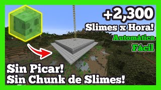 Granja de Slimes Sin Chunk de Slime y Sin Picar para Minecraft 120 [upl. by Tnomed136]