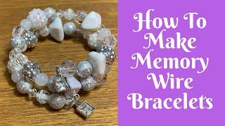 Jewelry Making For Beginners How To Make Memory Wire Bracelets [upl. by Atteuqahs828]