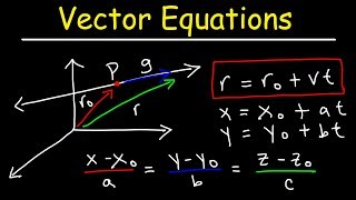 How To Find The Vector Equation of a Line and Symmetric amp Parametric Equations [upl. by Atsahc704]