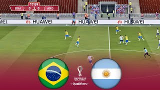 BRASIL vs ARGENTINA  FIFA World Cup Qatar 2022 Qualifiers 30th March 2021  PES Prediction [upl. by Wylma]