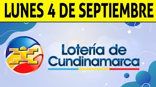 Resultados Lotería de CUNDINAMARCA Lunes 4 de Septiembre de 2023  PREMIO MAYOR 😱💰🚨 [upl. by Tnecniv821]