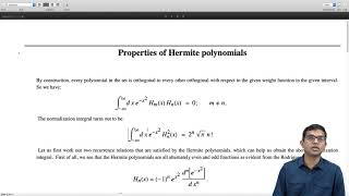 mod05lec46  Hermite polynomials [upl. by Yreme107]