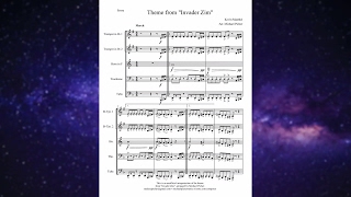 ♫ quotInvader Zim Themequot Sheet Music for Brass Quintet [upl. by Imyaj681]