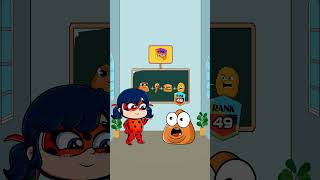 Test IQ for Ladybug and POU shorts ladybug catnoir [upl. by Nivel275]