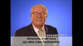 Campagne officielle pour lélection présidentielle de 2007 avec JeanMarie Le Pen  clip 1818 [upl. by Tamra]