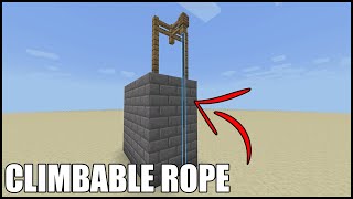 How To CLIMB A Rope in Minecraft Bedrock [upl. by Gotcher827]