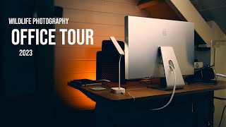 Photographers desk setup  Office tour 2023 Image Editing and YouTube space as a wildlife pro [upl. by Virnelli895]