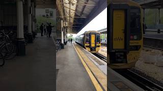 GWR class 158 departs Exeter st David’s from okehampton going to Exeter central [upl. by Anilac]