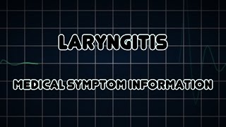 Laryngitis Medical Symptom [upl. by Nawud]