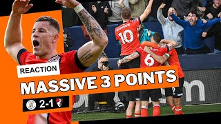 WHAT A MASSIVE WIN Luton Town 21 Bournemouth  Match Reaction [upl. by Tranquada33]