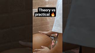 Theory vs Practical leopold maneuver🔥nursing motivation trending ytshorts shorts youtubeshorts [upl. by Innattirb]