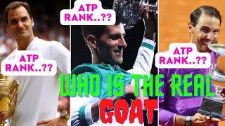 Federer Nadal Djokovic 10 greatest male tennis players of all time ranked [upl. by Krilov354]