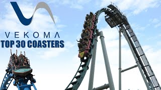 Top 30 Roller Coasters from Vekoma [upl. by Ainar563]