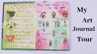 My Handmade Art Journal Writing ideas  My Journal Tour How to Write Diary By Aloha Crafts [upl. by Lorelie464]