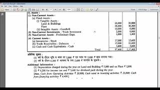 Cash Flow Statement  Practice Question Answer  Bcom Final  12th Accountancy  Part A Zoom [upl. by Ydnak]