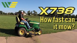 How fast can the John Deere X738 Mow an Acre [upl. by Kylah369]