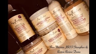 Shea Moisture JBCO Strengthen amp Restore ReviewDemo [upl. by Gabbi]