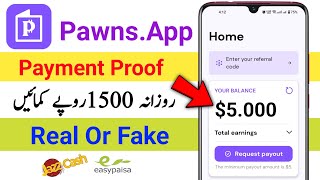 pawns app payment Proof  pawns app real or fake  how to Earn money in Pakistan [upl. by Genie]