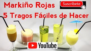 Como hacer 5 Tragos Faciles how to do easy drinks Lima Peru chilcano mojito Piña colada cocteles [upl. by Harle]