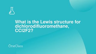 What is the Lewis structure for dichlorodifluoromethane CCl2F2 [upl. by Fugazy384]