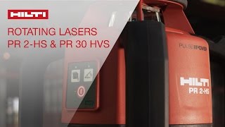 INTRODUCING the Hilti rotating lasers PR 2HS and PR 30HVS [upl. by Emily]