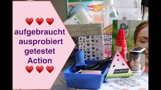 aufgebraucht ausprobiert getestet Action Washi Sheets  Kleber  Kosmetik uvm [upl. by Gnilrac508]