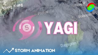 The Track of Typhoon Yagi 2024 [upl. by Naerda]