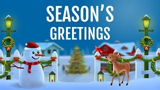 Seasons Greetings amp Happy Holidays animated greetings [upl. by Schrick]