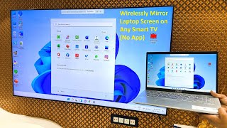 How to Connect amp Mirror Laptop Screen on Any Smart TV Wirelessly No App [upl. by Toth]