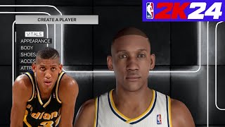 Reggie Miller Face Creation 2K24 2k24 reggiemiller [upl. by Ilah]