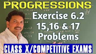 PROGRESSIONS1516 amp 17 PROBLEMS CLASS X [upl. by Ihtac]