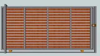 PORTÓN DE CORREDERA MADERAS HORIZONTALES  HORIZONTAL SLIDING WOOD GATE [upl. by Wight]