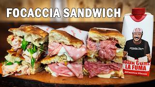 Focaccia or Schiacciata The best Italian Sandwiches  All’Antico Vinaio [upl. by Dnilazor]