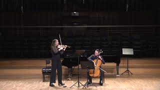 Xenakis Dhipli Zyia for violin and cello  Linda Guo amp Manuel Lipstein [upl. by Feune590]