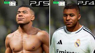 EA FC 25 PS5 vs PS4 Comparison Gameplay Graphics Player Animation and more [upl. by Ennovy507]