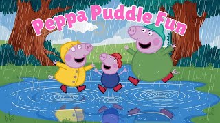 Pippa Puddle Rain  Featuring Peppa Pig  kids nursery rhymes [upl. by Ardnahcal]