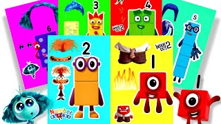 Paper Diy NumberBlocks  Inside Out Numberblocks band DIY sticker book [upl. by Ttiwed]