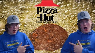 NEW Pizza hut deep fried pizza review [upl. by Neelhtac]