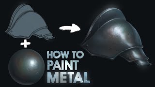 How To Paint METAL  Digital Art For Beginners  Photoshop Digital Painting Tutorial [upl. by Holbrook]