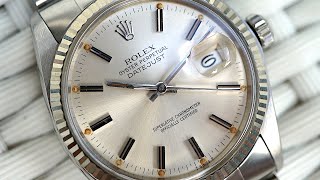 CRISP Rolex Datejust ref 16014 from 1979  Gorgeous white sunburst  all original  cal 3035 [upl. by Dido]