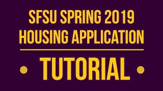 Spring 2019 Housing Application Tutorial [upl. by Nywnorb]