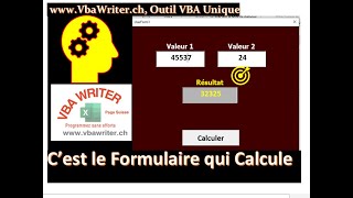 VBA Formulaire qui Calcule directement42 VbaWriterch [upl. by Annadiana]