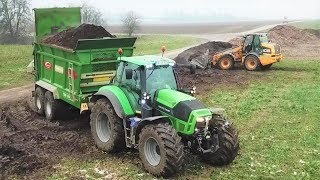 DEUTZ AGROTRON 7250 TTV  JCB TM 320S  Bergmann TSW 5210S  selber laden amp streuen [upl. by Aip737]