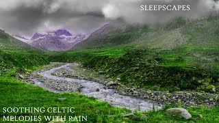 10 Hours Relaxing Celtic Music with Rain and Distant Rolling Thunder Sleep Study Meditation Music [upl. by Aissak904]