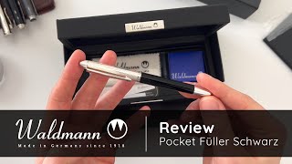 Waldmann Pocket Fountain Pen  Black  Review [upl. by Aileahcim336]