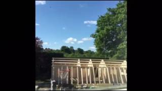 Time lapse of Keops Classic log cabins being built [upl. by Ecniuq]