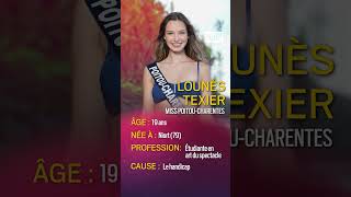 Qui est Lounès Texier Miss PoitouCharentes 2023 [upl. by Ailuy]